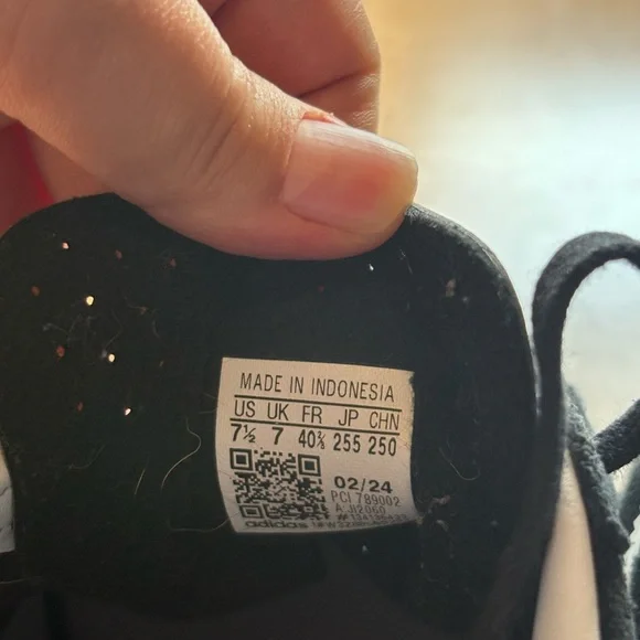 Adidas Black and White Gazelle Sneakers - Picture 5 of 7